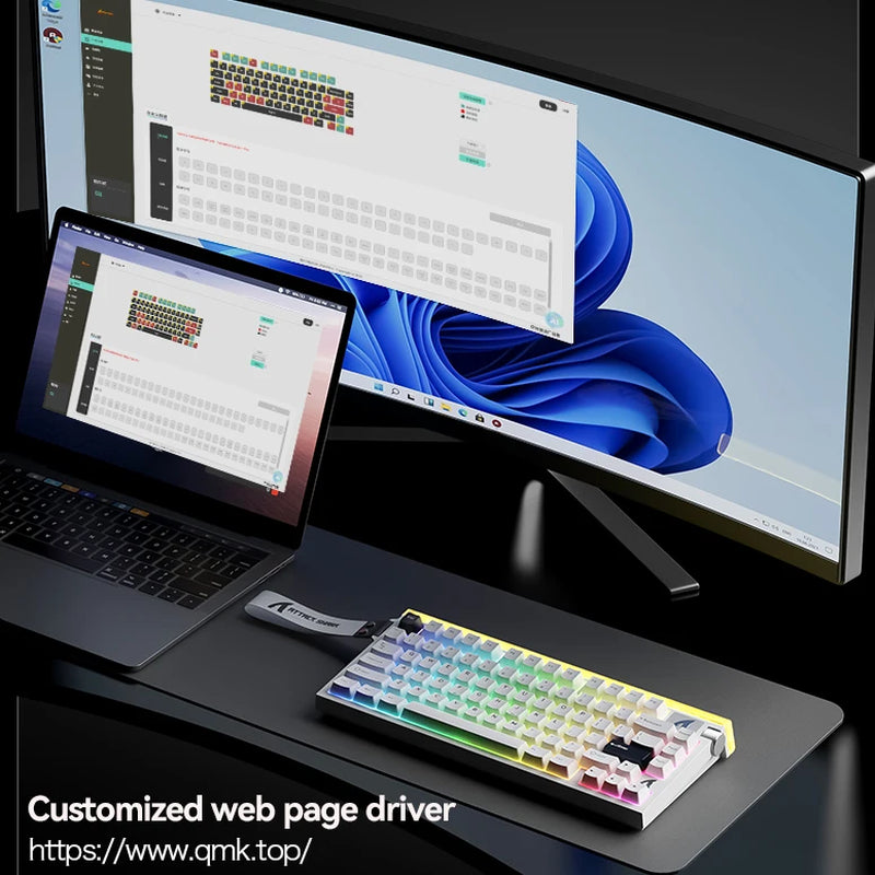 R85 HE Wired 8Khz Magnetic Keyboard,0.005Mm RT Accuracy,Support Rt/Snap Tap/Dks/Mt/Tgl,With Custom Lightbox