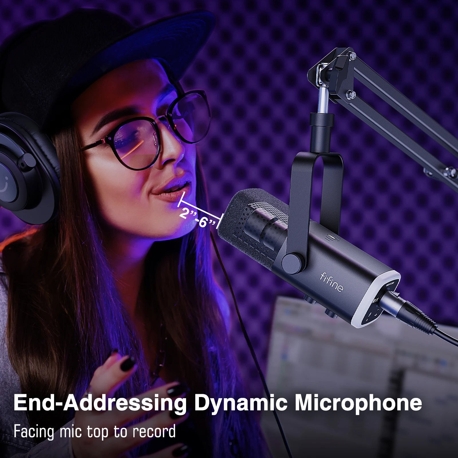 Dynamic XLR Microphone Kit with Boom Arm for Mixer,Gaming USB Mic Set with Rgb,Volume Control for PC PS5/4 Ampligame AM8T