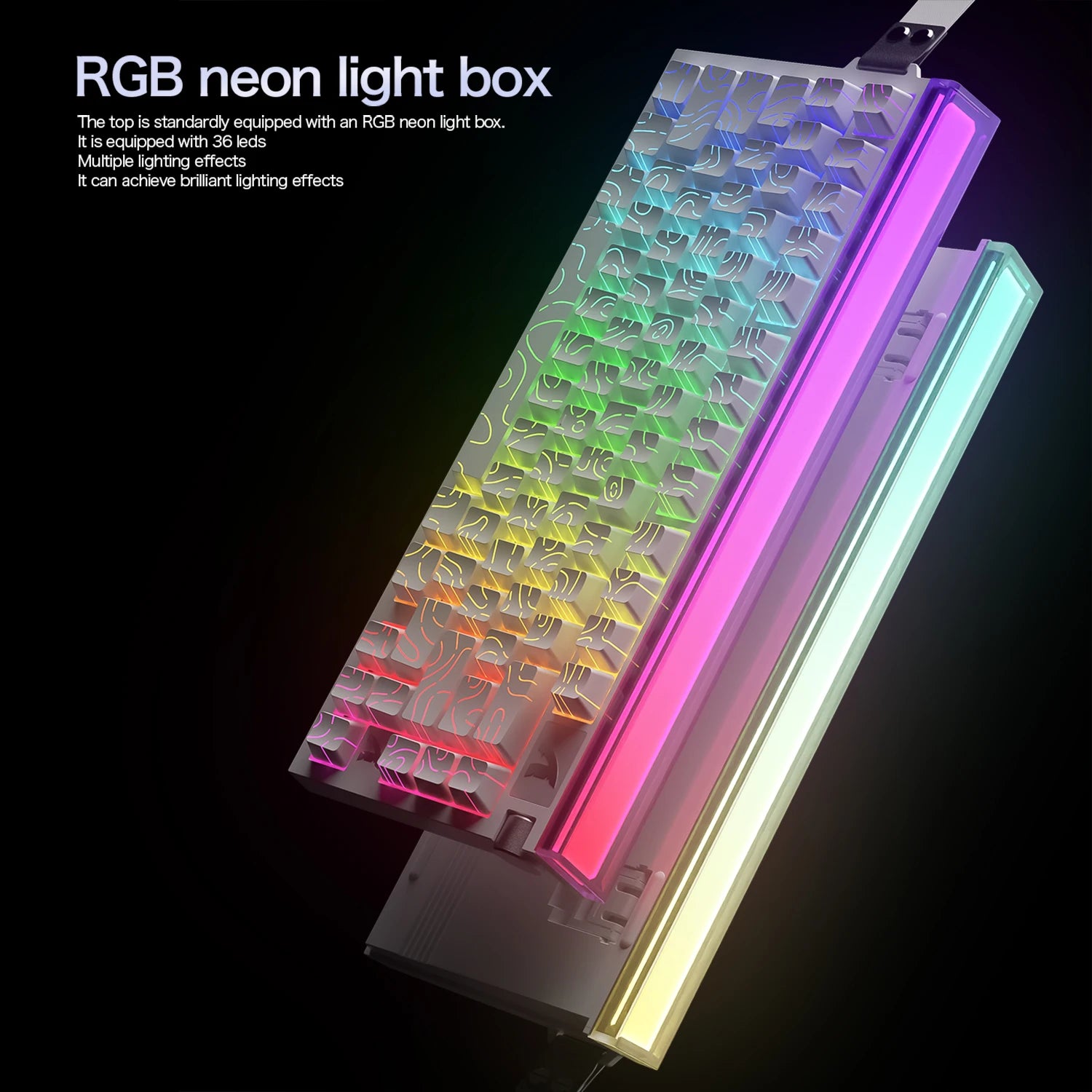 R85 HE Wired 8Khz Magnetic Keyboard,0.005Mm RT Accuracy,Support Rt/Snap Tap/Dks/Mt/Tgl,With Custom Lightbox