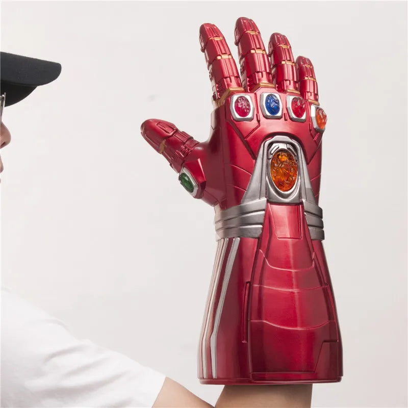 Marvel Iron Man Glove 1:1 LED Light Gloves Thanos Avengers Superhero Weapen Gauntlet Hero Thor Captain America Cosplay Kid Gift