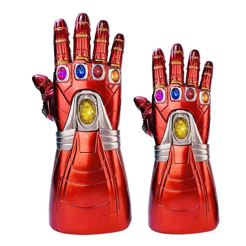 Marvel Iron Man Glove 1:1 LED Light Gloves Thanos Avengers Superhero Weapen Gauntlet Hero Thor Captain America Cosplay Kid Gift