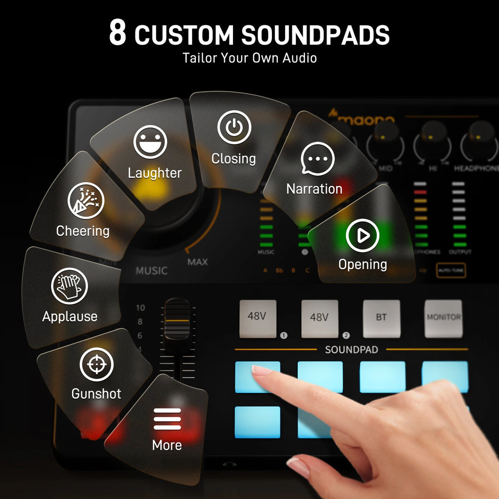 caster E2 Gen2 Audio Interface Mixer AME2 Gen2 Dual XLR Input for Podcast Live Streaming Gaming Audio Interfaces Sound Card
