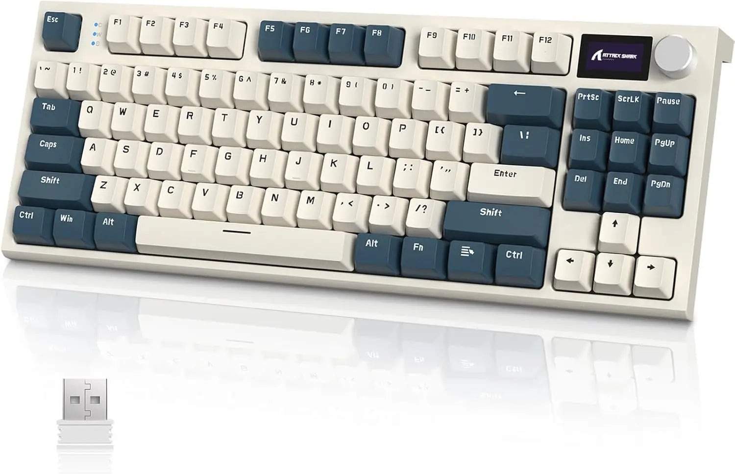 K86 RGB 75% Wireless Gasket Mechanical Keyboard,3-Mode Bluetooth5.0/2.4G/Usb-C Hot Swappable Gaming Keyboard
