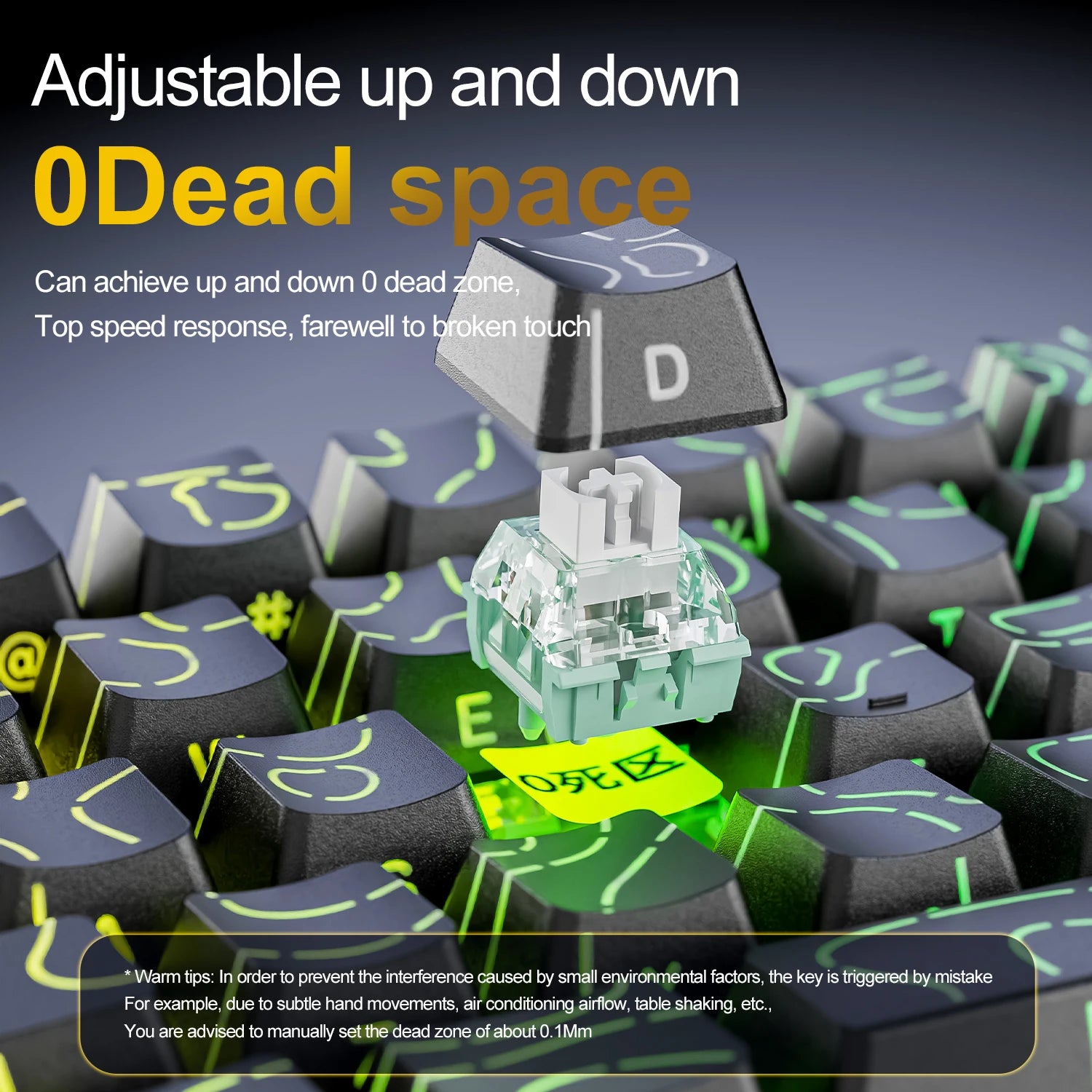 X68HE Esports Magnetic Axis Keyboard 8Khz Return Rate,Total Area 0.01Mm,And 0.125Ms Rate Class Ultra-Low Latency