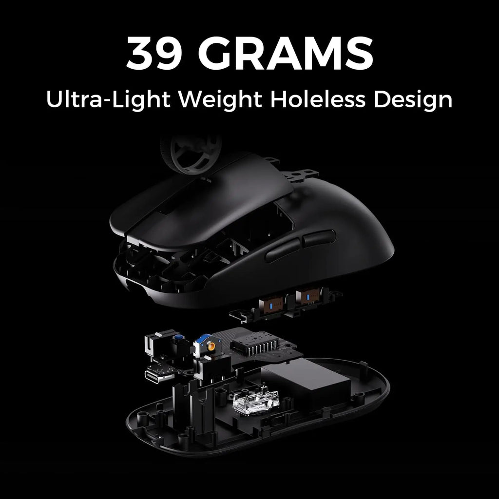 L7 Wireless Gaming Mouse L7 Ultra PAW3395 26K Sensor Dual 8K Polling 39G Ultra-Lightweight2.4Ghz Rf/Bt/Wired Tri-Mode