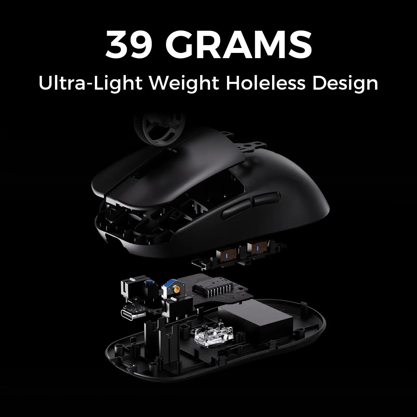 L7 Wireless Gaming Mouse L7 Ultra PAW3395 26K Sensor Dual 8K Polling 39G Ultra-Lightweight2.4Ghz Rf/Bt/Wired Tri-Mode
