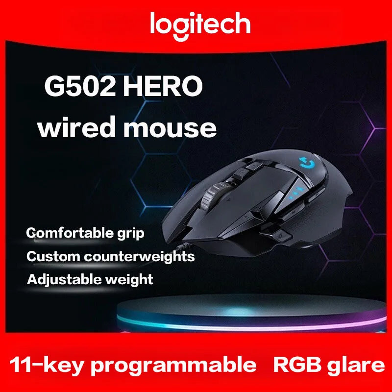 G502 HERO Cable Game Mouse E-Sports Eating Chicken Mechanical Mouse RGB Light Can Be Balanced to Eat Chicken Macro Prog