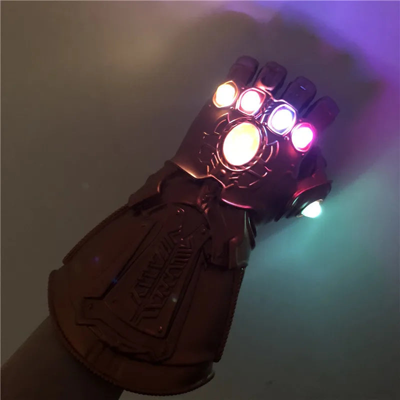 Marvel Iron Man Glove 1:1 LED Light Gloves Thanos Avengers Superhero Weapen Gauntlet Hero Thor Captain America Cosplay Kid Gift