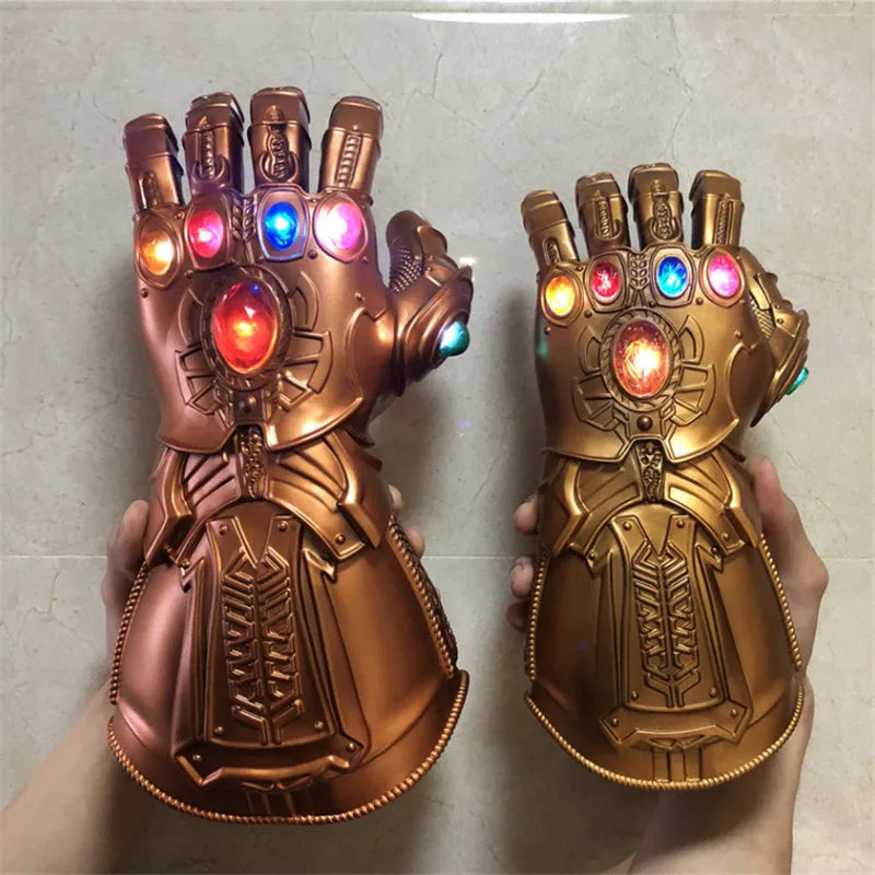 Marvel Iron Man Glove 1:1 LED Light Gloves Thanos Avengers Superhero Weapen Gauntlet Hero Thor Captain America Cosplay Kid Gift