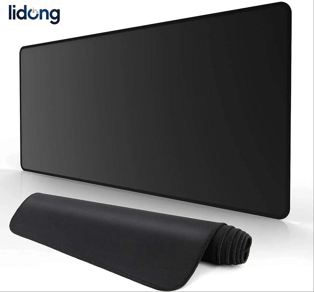 Extended Black Mouse Pads Large Mouse Pad Anti-Slip Desk Pad Rubber Mouse Mat Computer Desk Mat Stitched Edge Gaming Mousepad