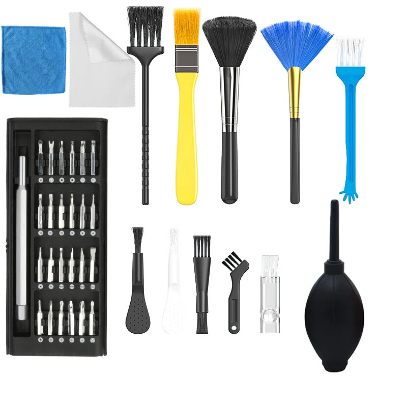 Computer Cleaning Set for Pc/Laptop/Keyboard/Digital Camera Complete Electronics Maintenance Kit Air Duster Brushes Screwdriver