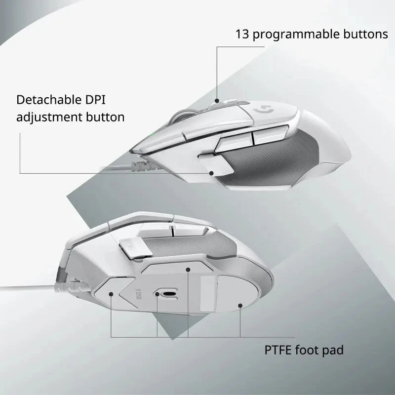 G502 X Lightspeed Wireless Gaming Mouse - LIGHTFORCE Hybrid Optical-Mechanical Switches, HERO 25K Gaming Sensor, Compat