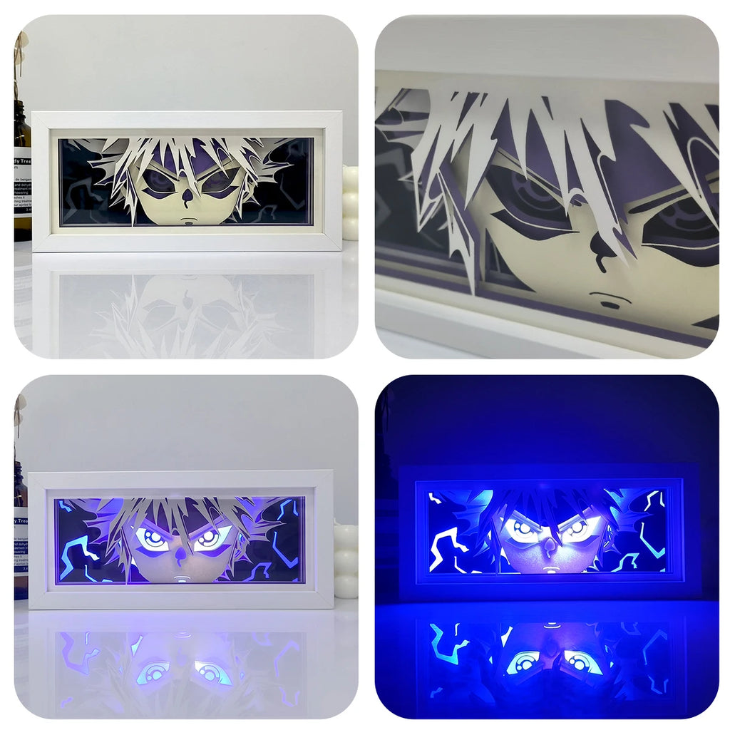Anime Series Paper-Cut Light Room Bedroom Night Light Remote Control Colorful Light Box Atmosphere Light
