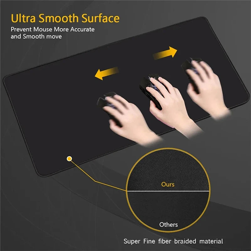 Gaming Mouse Pad HD Computer Office Game P-Pokemons Mousepad Rubber Anti-Slip Long Keyboard Pad G-Gengar P-Pikachu Cute Desk Mat