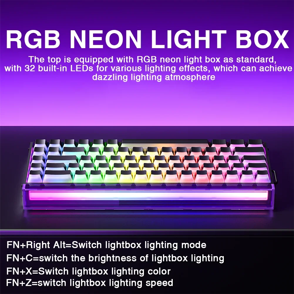 HERO 68HE Magnetic Switch Keyboard RGB Gaming Mechanical Keyboard Rapid Trigger 8K Return Wired Esports Custom Keyboard