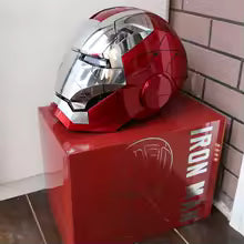 קסדת איירון מן חשמלית של Mk5 Autoking 1:1 חדש קוספליי עיניים עם אור בקרת קולית עם אור