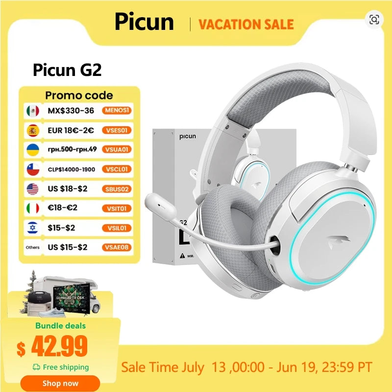 G2 2.4Ghz Bluetooth Wireless Gaming Headset for PC PS4 PS5 Phone Switch 5Ms Low Latency 7.1 Surround Wired Headset ENC Mic