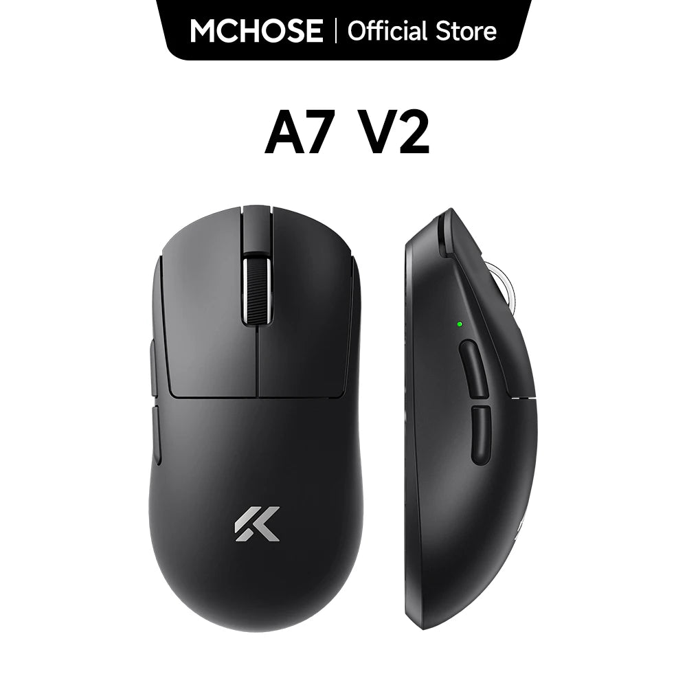 A7 V2 Lightweight Wireless Gaming Mouse Dual 8,000Hz Polling Rate PAW3950 TI Gaming Esports Office Mouse