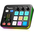 G1 NEO Gaming Audio Mixer Custom Sound Effects RGB Streaming with XLR Microphone Audio Interface for Game Voice Podcast