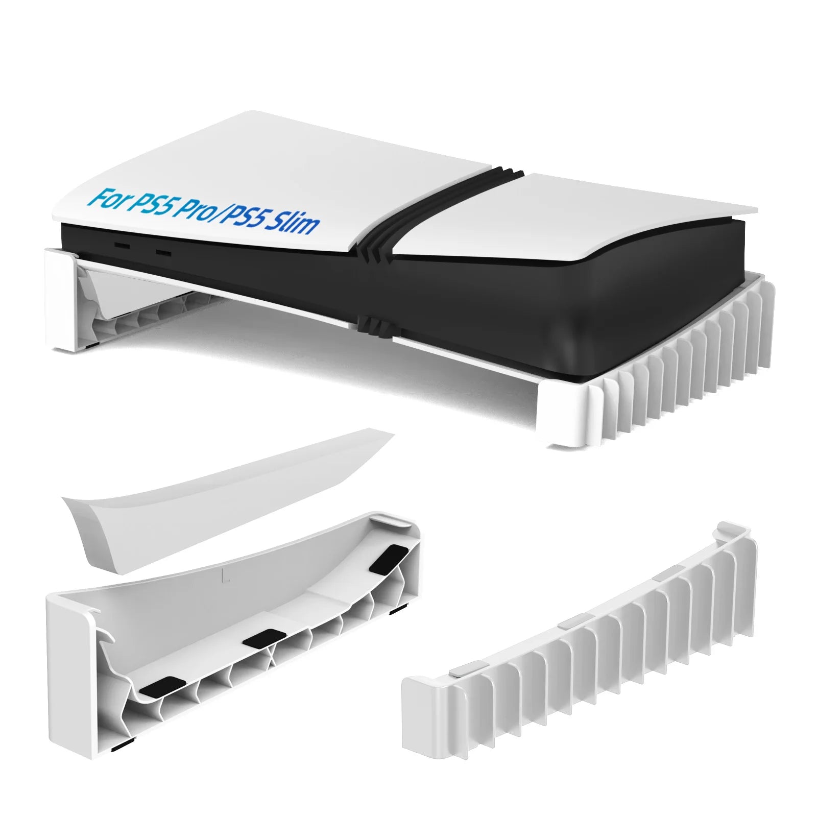 Horizontal Stand for PS5 Slim & Pro Console and Hold 12 Game Disc, Compatible with Playstation 5 Slim/Pro Disc & Digital Edition