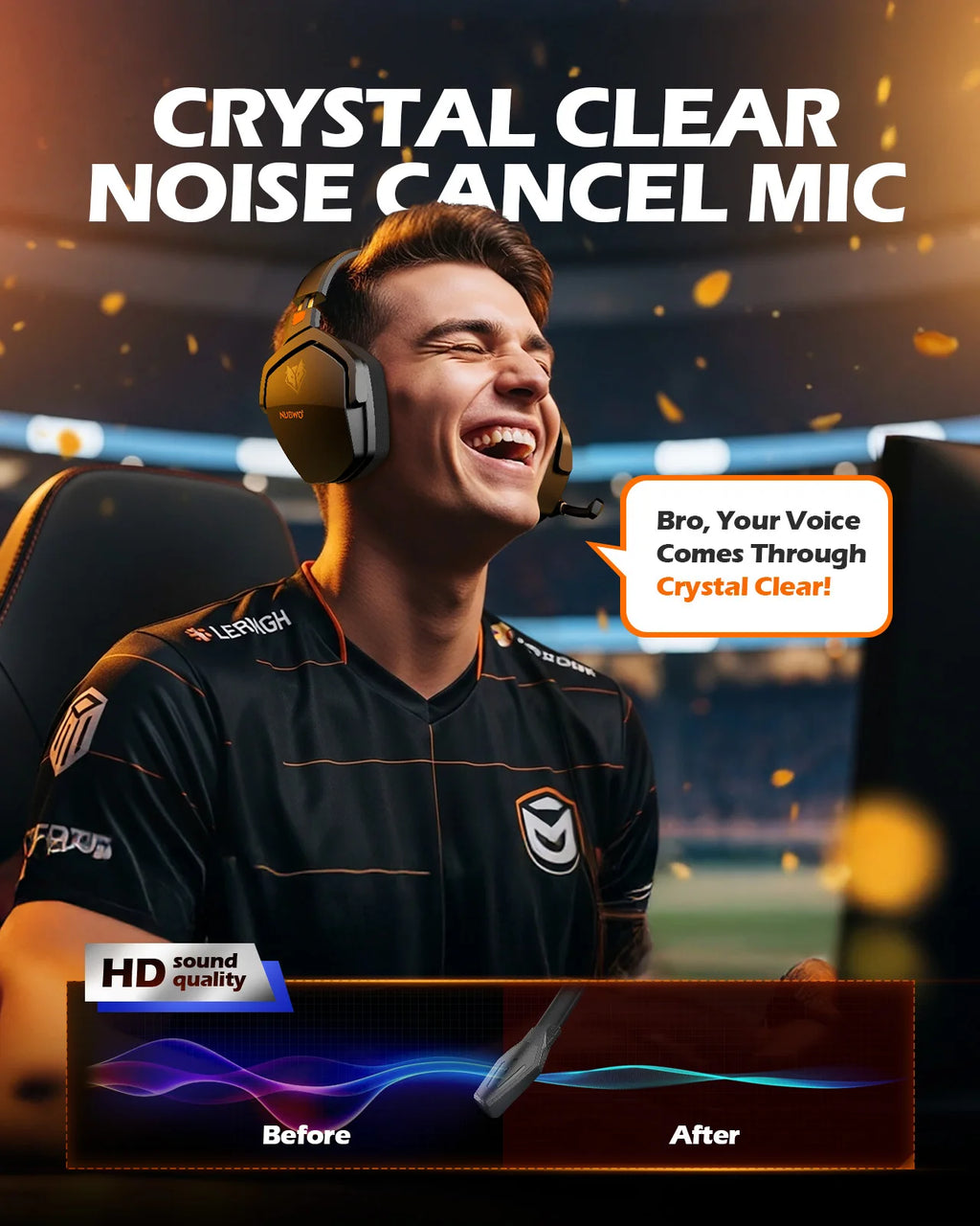 G06 Dual Wireless Gaming Headphones 2.4Ghz Bluetooth 5.3 Headsets Gamer with Microphone for PS5, PS4, PC, Mobile, Switch