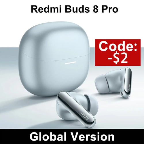 Redmi Buds 8 Pro TWS Earphones 3MIC AI 55Db Active Noise Cancellation Bluetooth 5.4 35 Hours Battery Mi Earbuds Headset