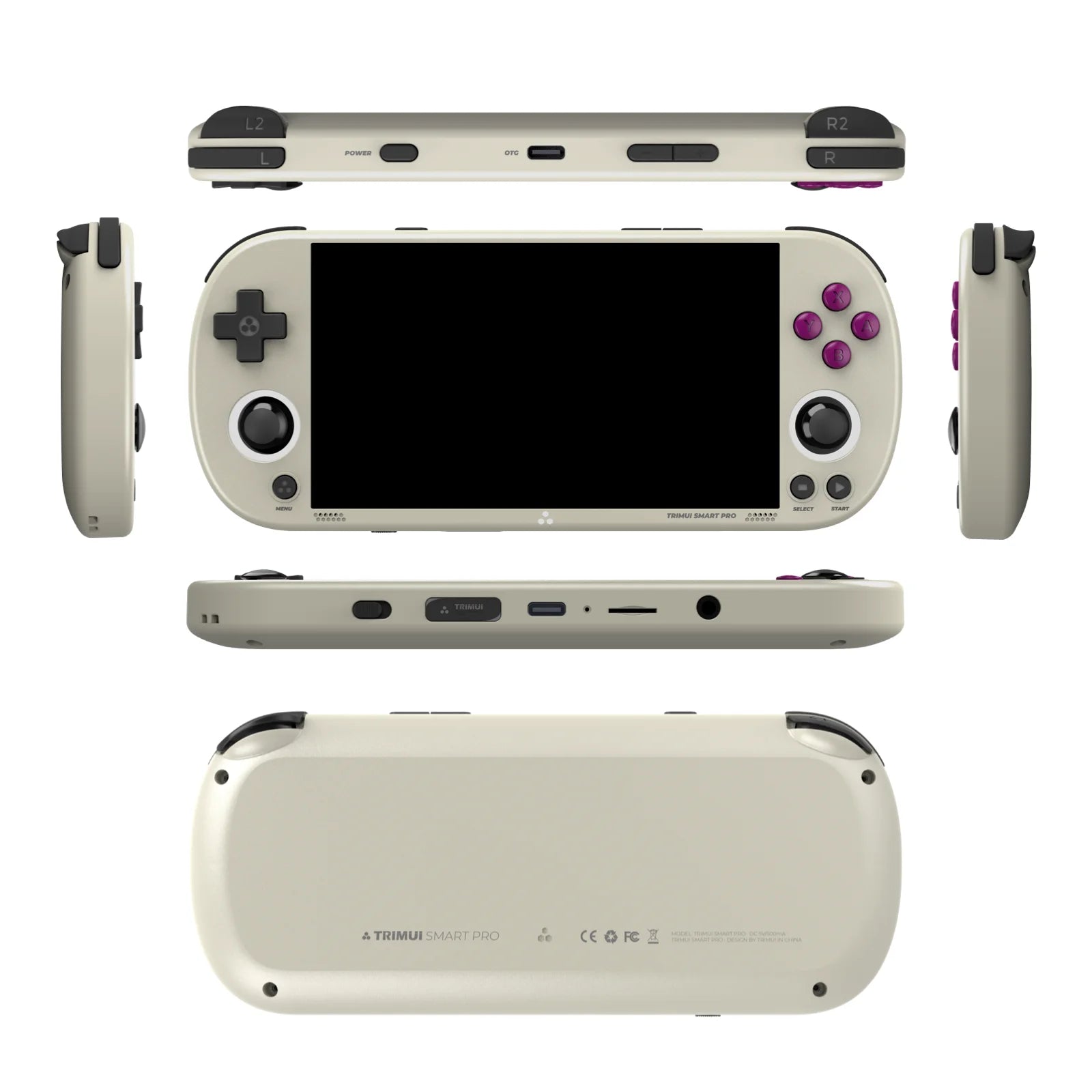 Smart Pro Handheld Game Console 4.96''IPS Screen Linux System Joystick RGB Lighting Smartpro Retro Video Game Player Gift