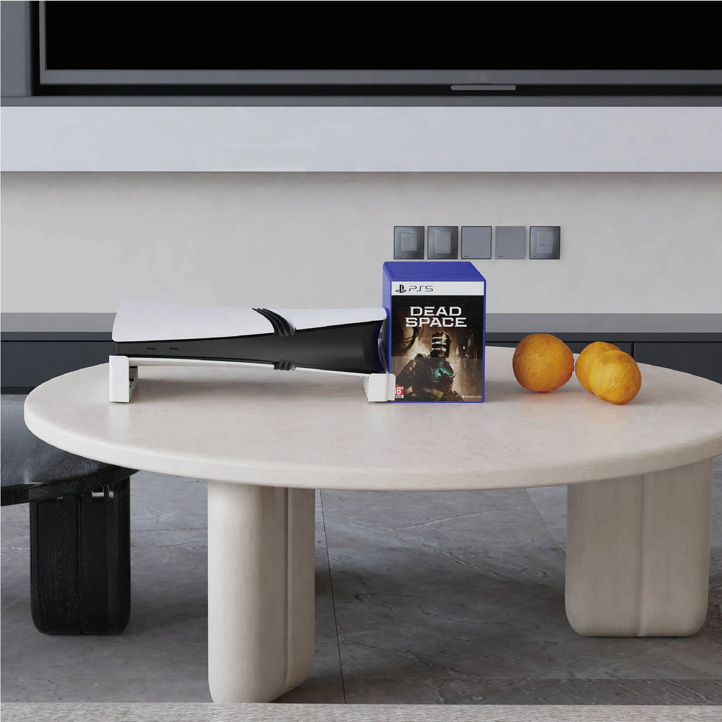 Horizontal Stand for PS5 Slim & Pro Console and Hold 12 Game Disc, Compatible with Playstation 5 Slim/Pro Disc & Digital Edition