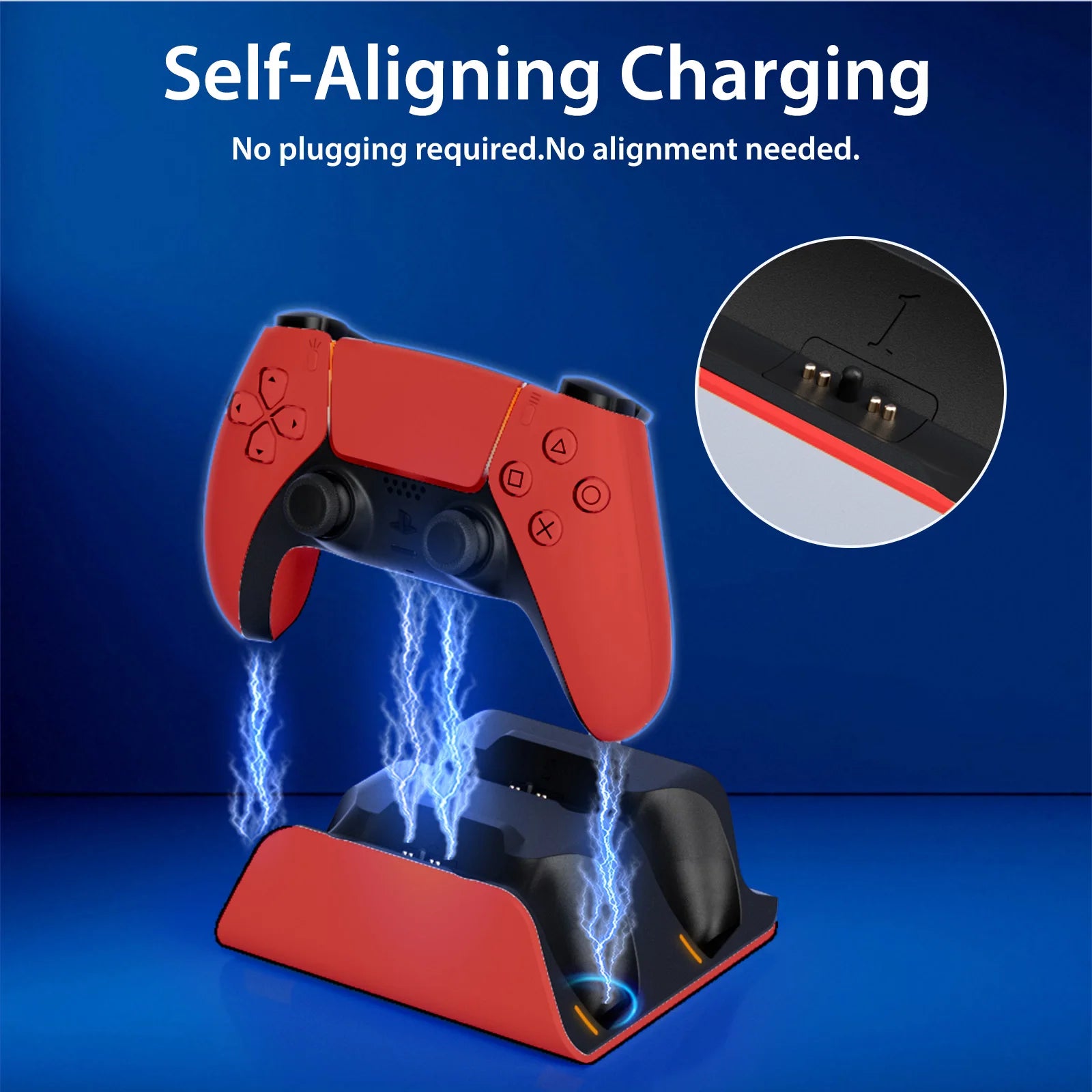 Fast Charging Dock for PS5 Controllers Dual Wireless Gamepad Charger Station Playstation 5 Charging Stand Accessories