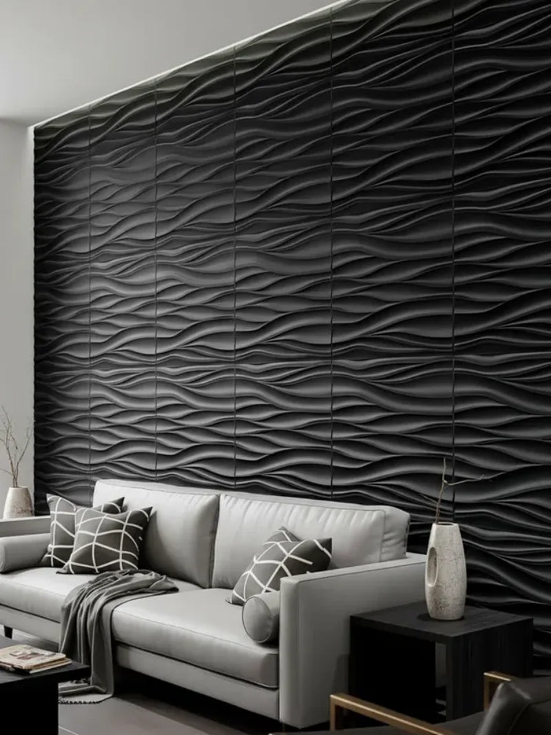 20PCS 3D Wall Panels 30X30Cm Indoor Wall Decoration for Living Room Bedroom Hotel Office Mural Tile-Panel-Mold 3D Wall Sticker