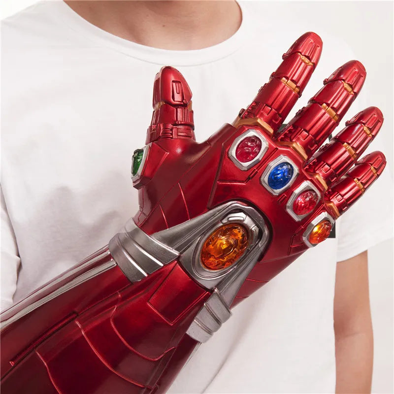 Marvel Iron Man Glove 1:1 LED Light Gloves Thanos Avengers Superhero Weapen Gauntlet Hero Thor Captain America Cosplay Kid Gift