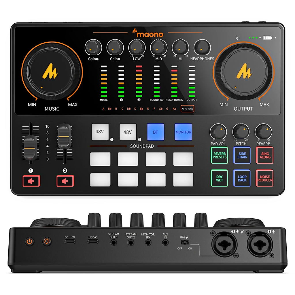 caster E2 Gen2 Audio Interface Mixer AME2 Gen2 Dual XLR Input for Podcast Live Streaming Gaming Audio Interfaces Sound Card