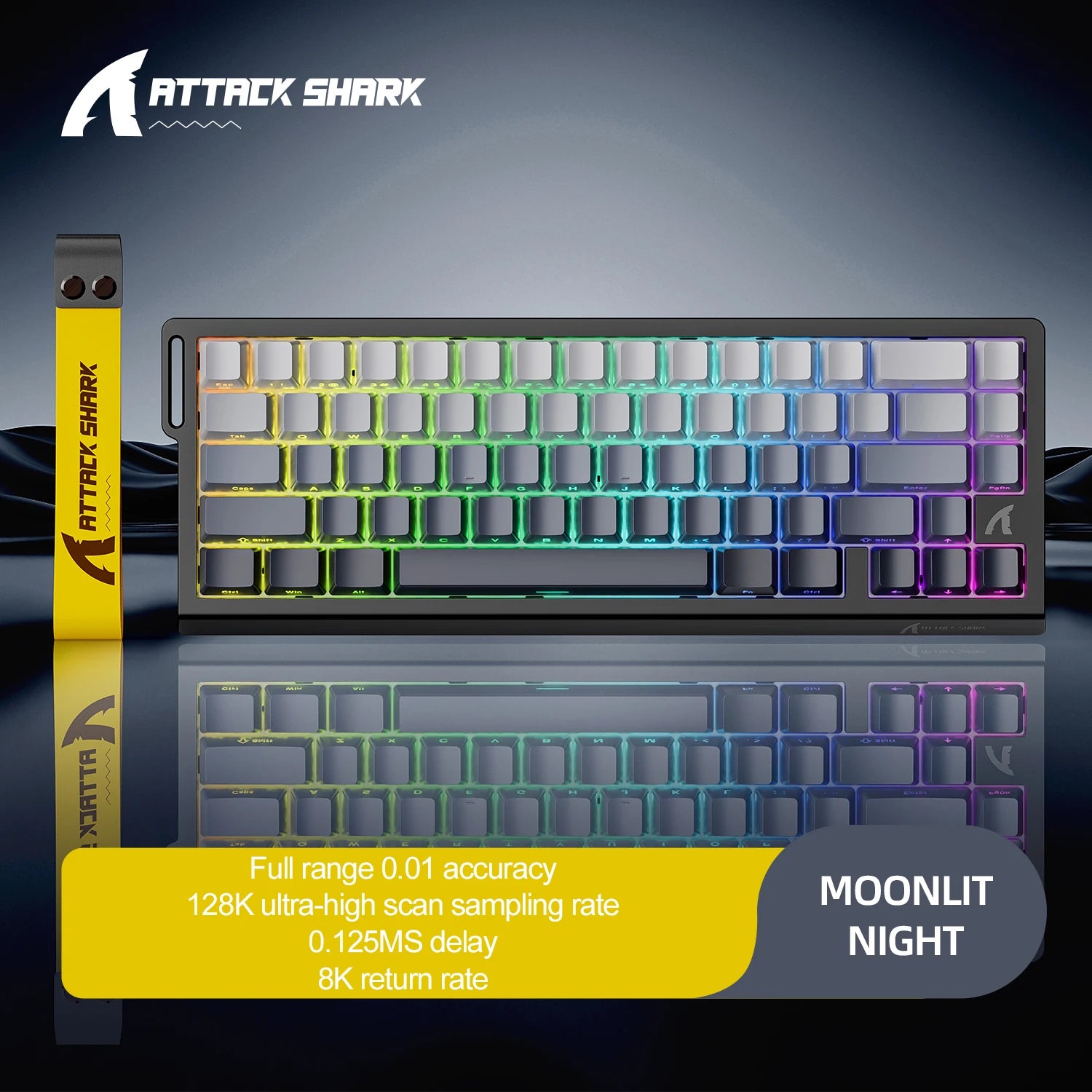 X68HE Esports Magnetic Axis Keyboard 8Khz Return Rate,Total Area 0.01Mm,And 0.125Ms Rate Class Ultra-Low Latency