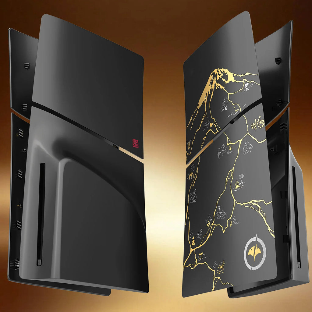 4PCS Limited Face Plates Cover for PS5 Pro/For PS5 Slim Disc Console Ghost Black Yotei Shell Accessories Protective Panels