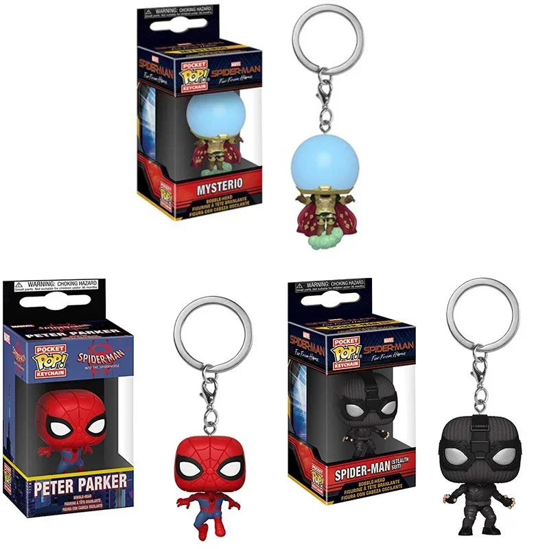 NEW  POP Spider-Man Spider-Gwen GREEN GOBLIN ZOMBIE HUNTER SPIDEY Peter Parker Mysterio Keychain Vinyl Figure Toys