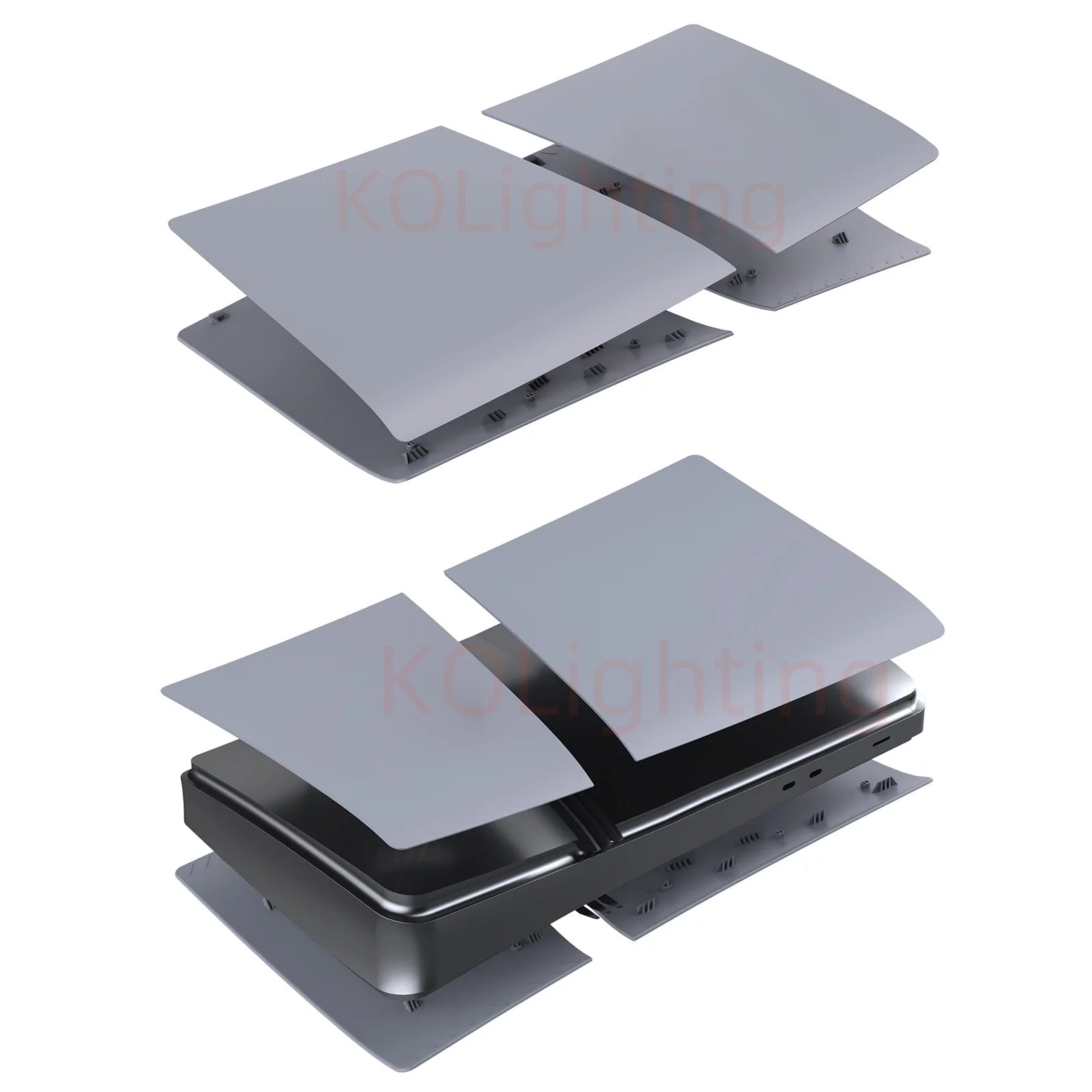 30Th Anniversary Limited Digital Edition Pro Case Grey Replacement Faceplate with Skin 30Th Sticker Shell for PS5 Pro Digital